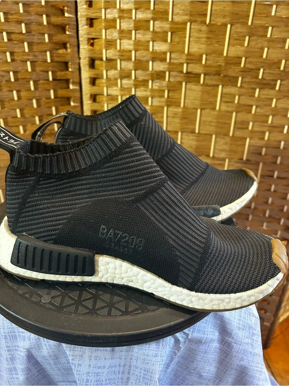 Adidas NMD City Sock Primeknit Black Gum Sole Sneakers Men 7.5 Women 8.5
